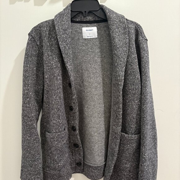 Men's Small Black and Silver Old Navy Cardigan - Picture 1 of 3